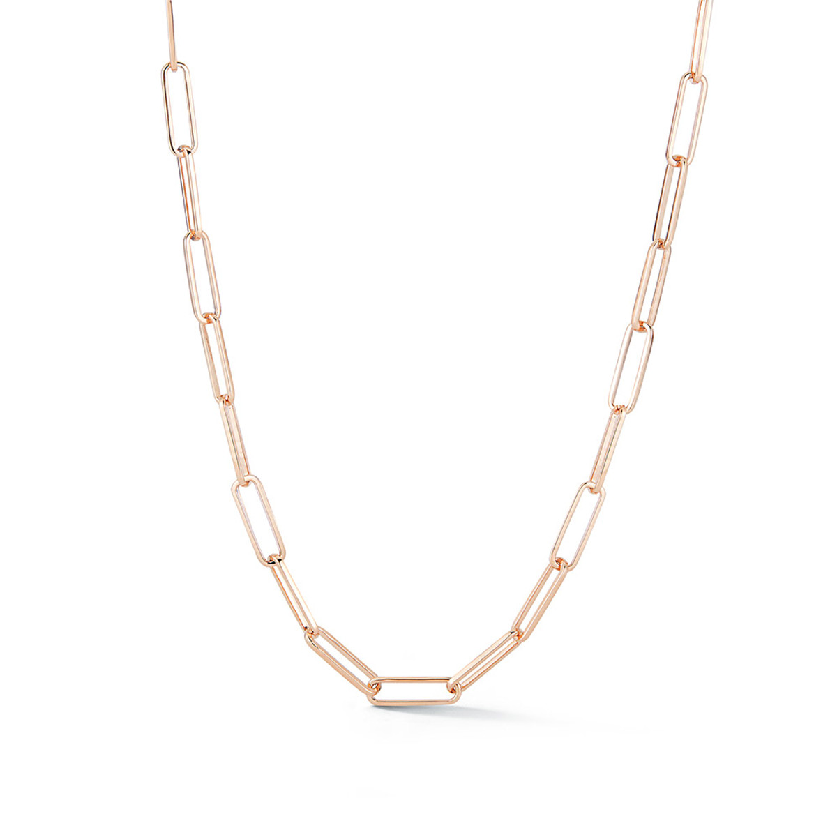 Walters Faith Saxon 18K Rose Gold Paper Clip Chain Necklace-62274 Product Image