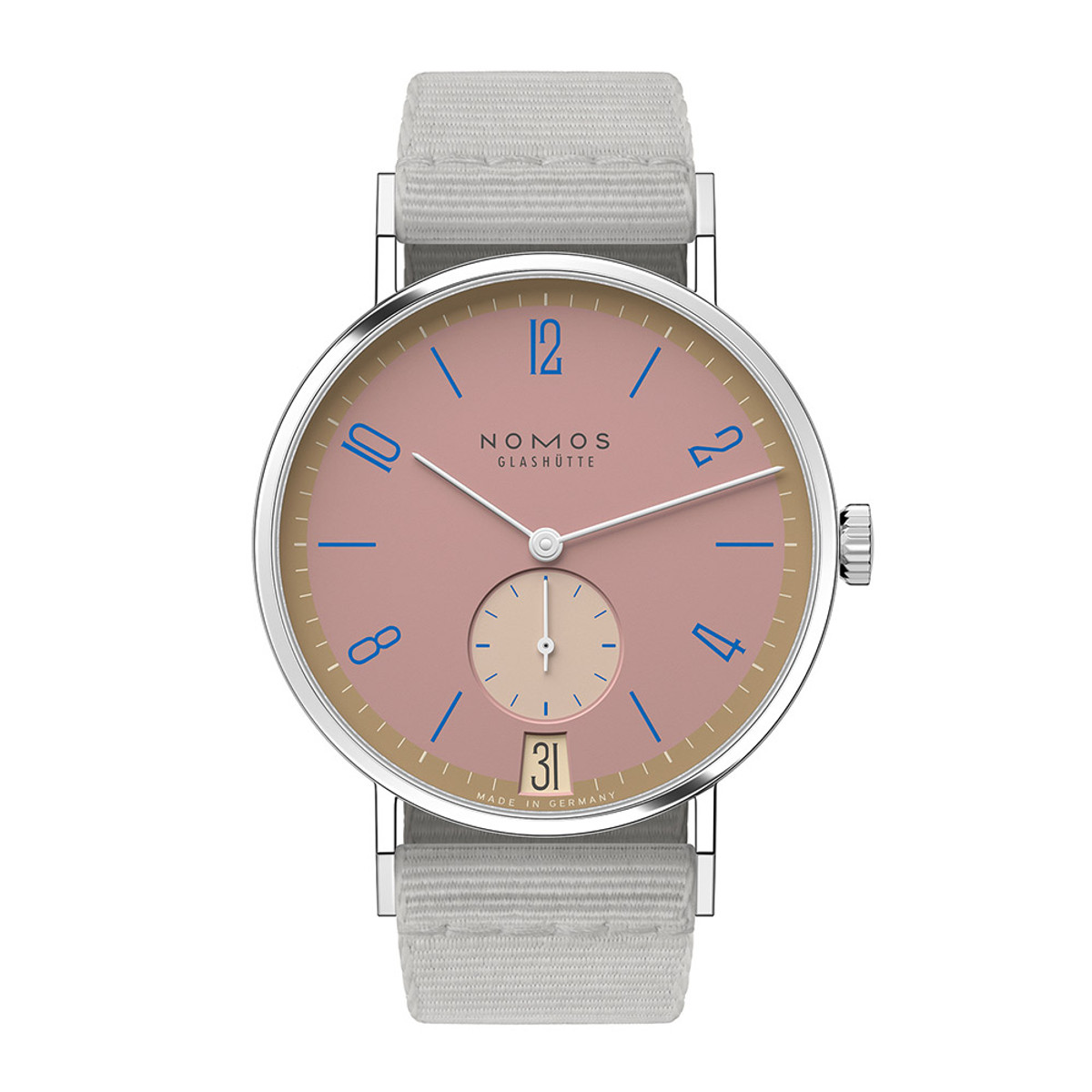 NOMOS Glashütte Tangente 38 Date Pompadour Ref. 179.S15-65845