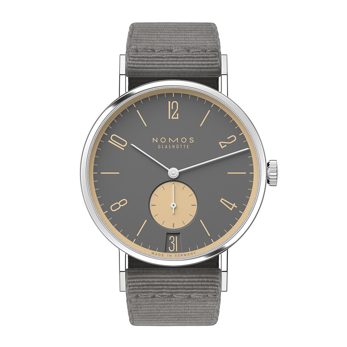 NOMOS Glashütte Tangente 38 Date Haifischgrau Ref. 179.S20-65851