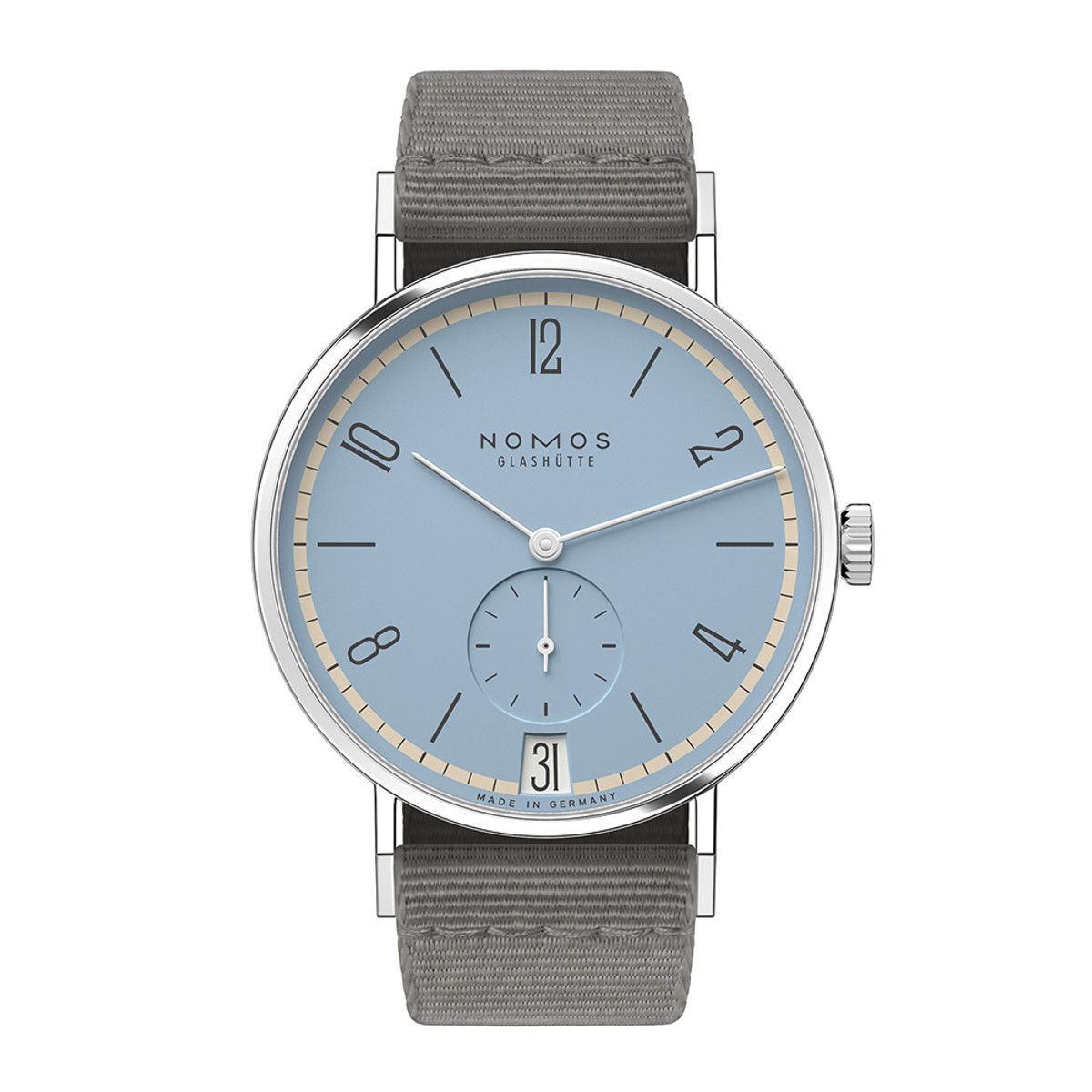 NOMOS Glashütte Tangente 38 Date Frostblau Ref. 179.S23-65854 Product Image