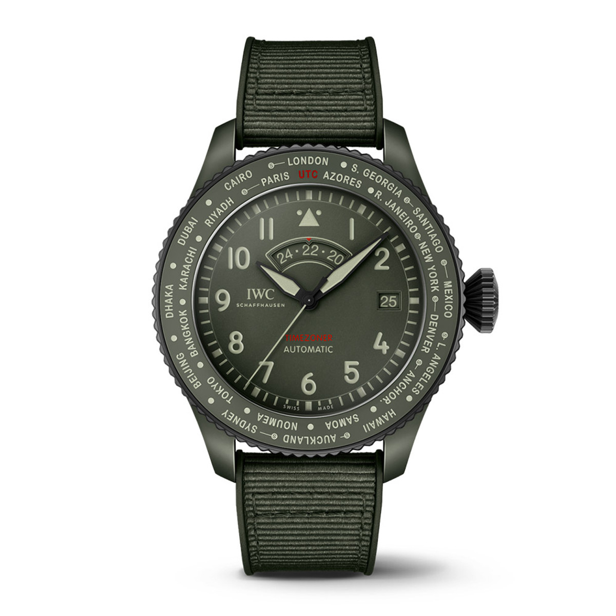 IWC Schaffhausen Pilot's Watch Timezoner Top Gun Woodland IW395601-60187