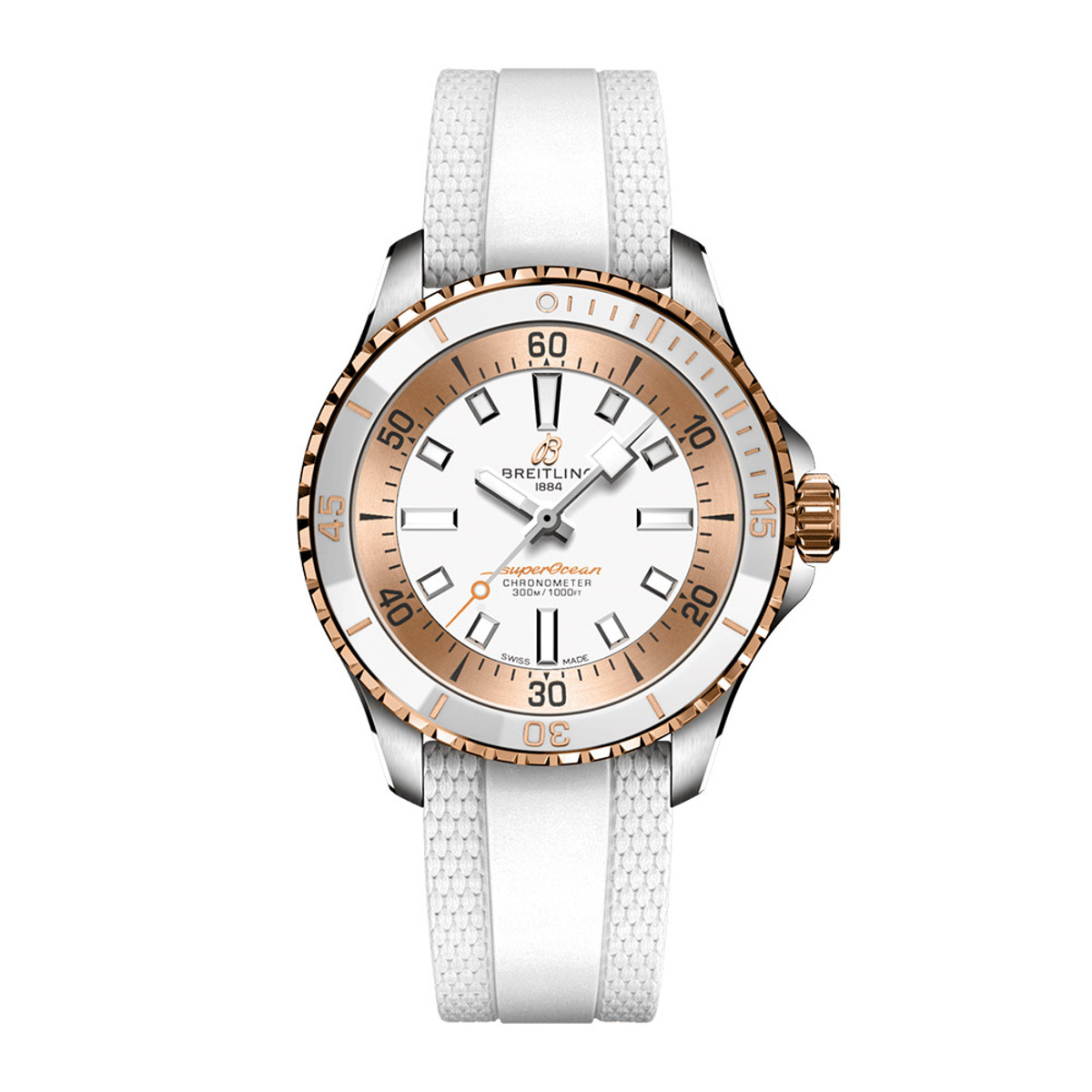 Breitling Superocean 36 Automatic 18K Rose Gold & Steel U173771A1A1S1-66831 Product Image