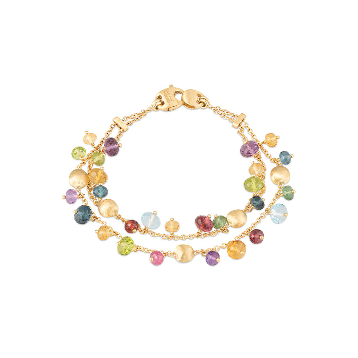Marco Bicego Africa Collection 18K Yellow Gold 2-Strand Mixed Gemstone Bracelet-61183