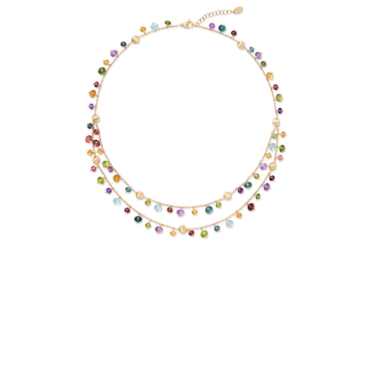 Marco Bicego Africa Collection 18K Yellow Gold 2-Strand Mixed Gemstone Necklace-61186