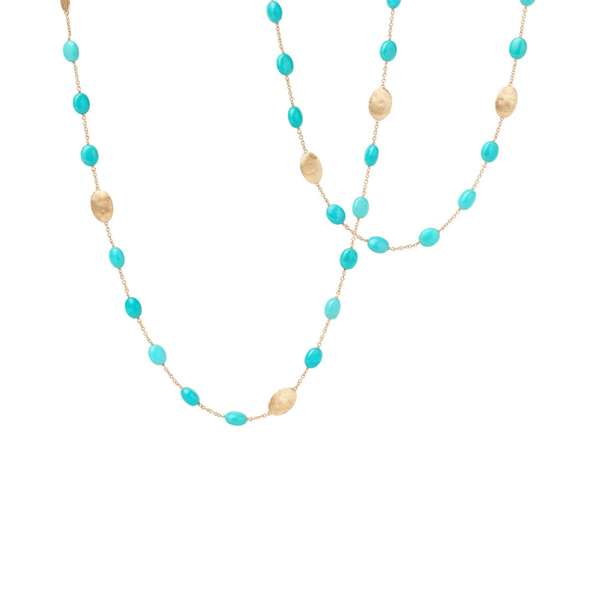 Marco Bicego Siviglia 18K Yellow Gold Long  Necklace  with Turquoise-61199