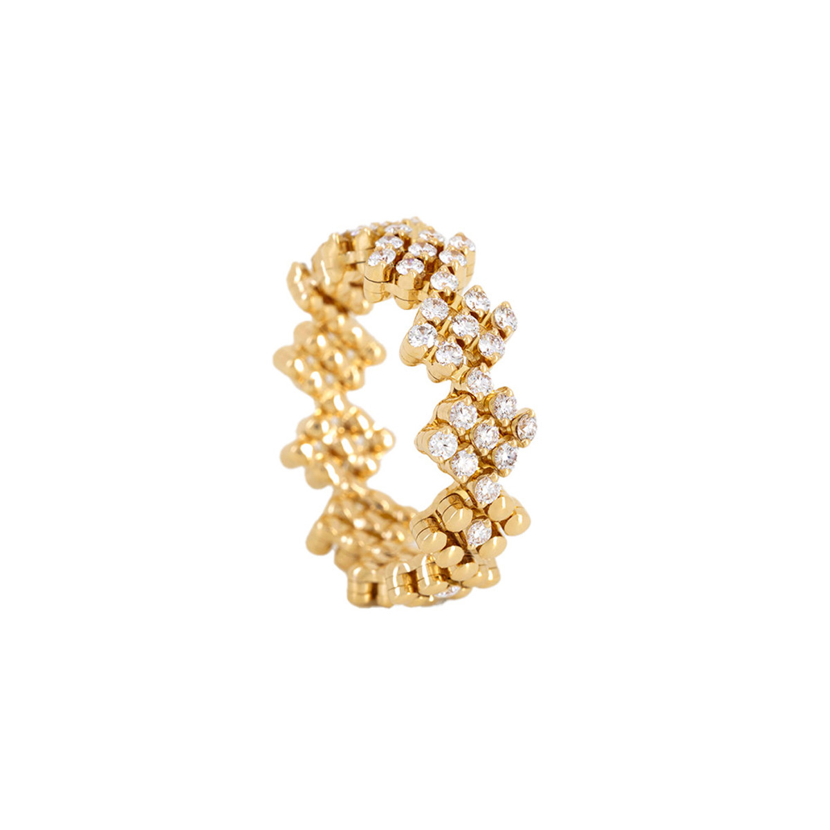 Serafino Consoli 18K Yellow Gold Diamond Multi-Size Ring-56561 Product Image