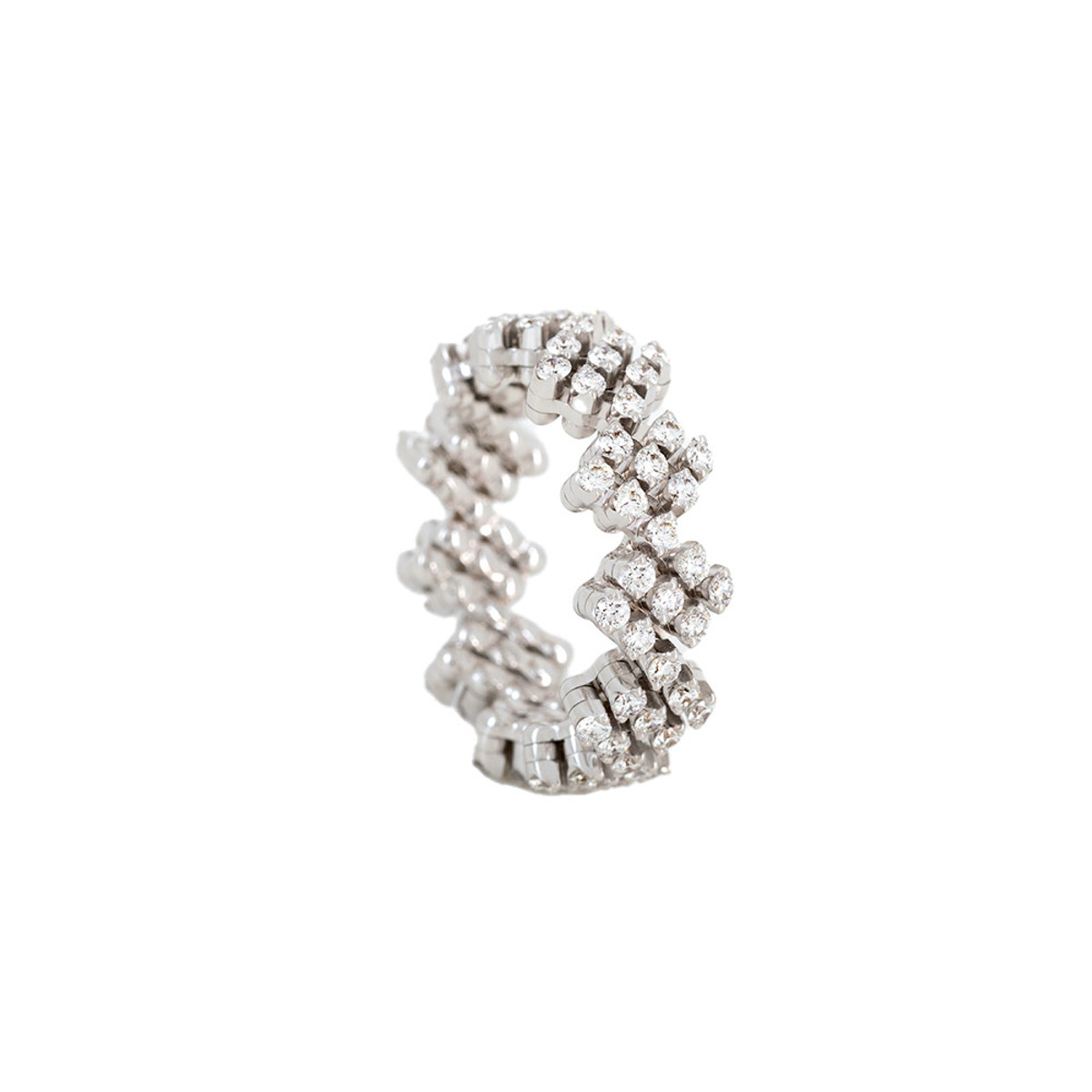 Serafino Consoli 18K White Gold Diamond Multi-Size Ring-56562