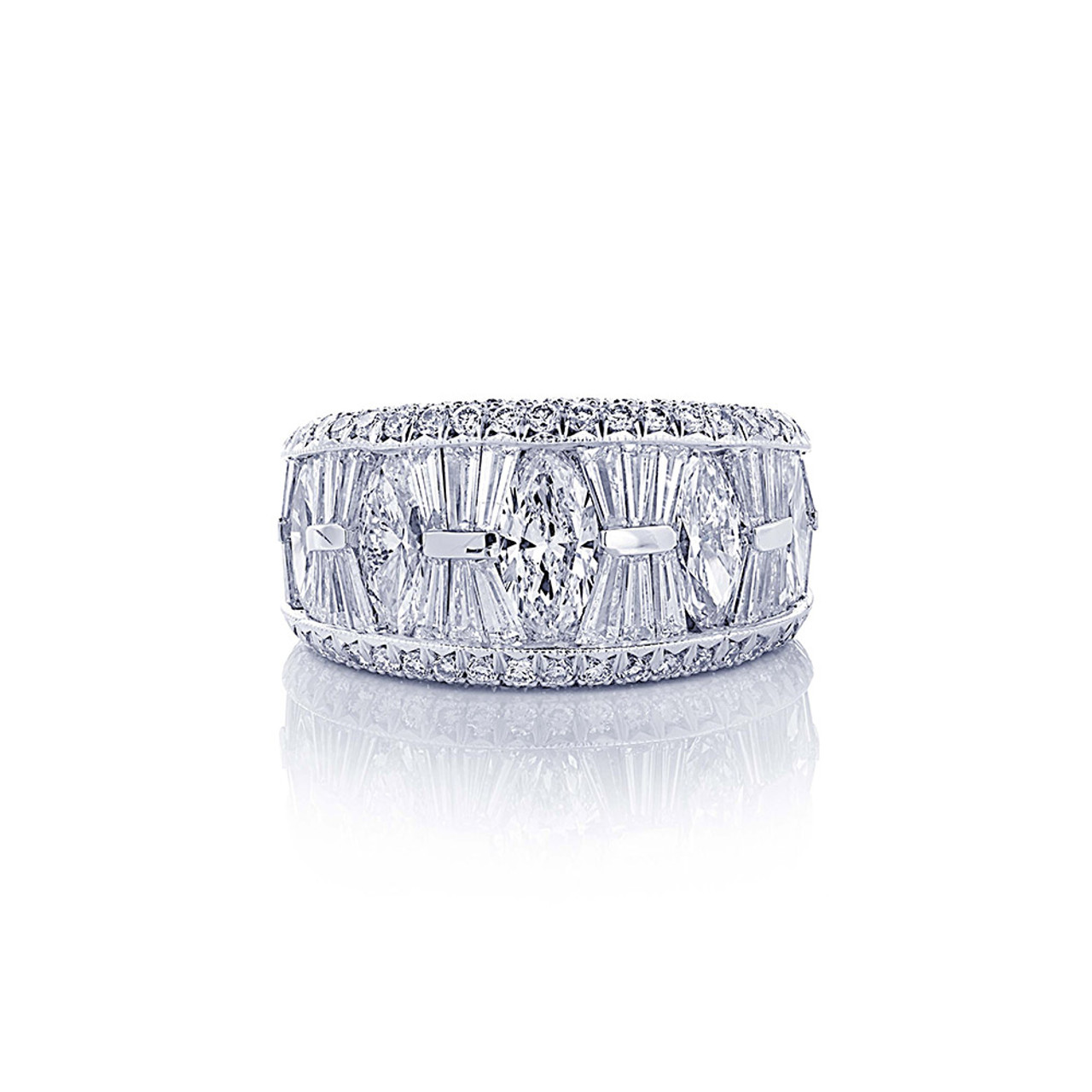 JB Star Collection Platinum Marquise Diamond Ring-DANVB7493 - Hyde