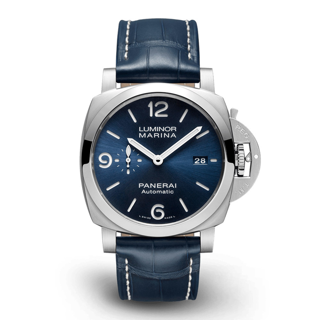 Panerai Luminor Due Blue Sun Brushed Dial Mens Watch India | Ubuy