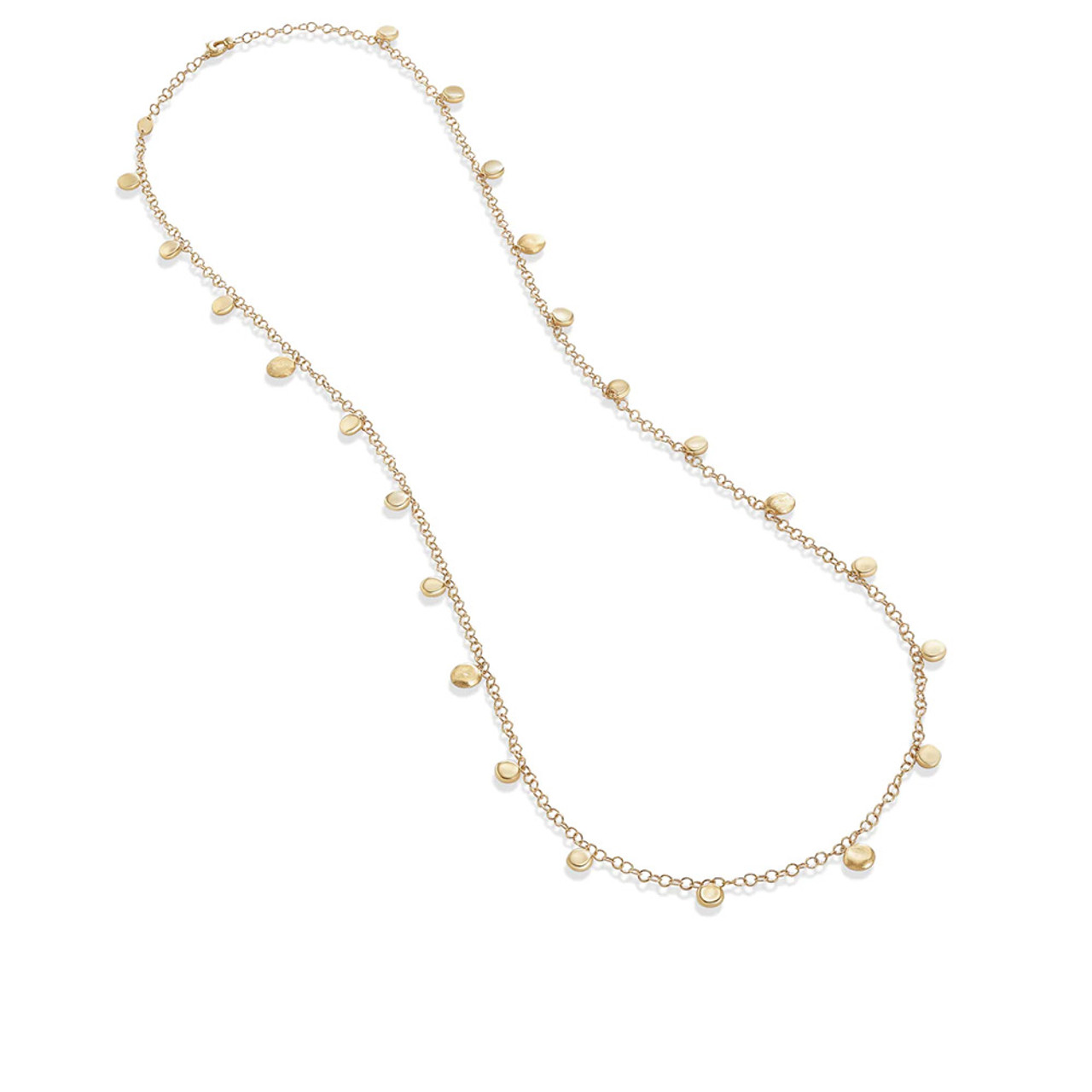 Marco Bicego 18K Yellow Gold Jaipur Engraved and Polished Charm Long  Necklace-39550