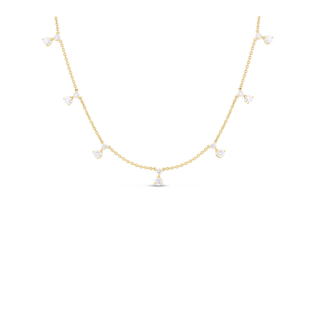 18K GOLD DIAMONDS BY THE INCH 5 STATION NECKLACE - Roberto Coin - North  America