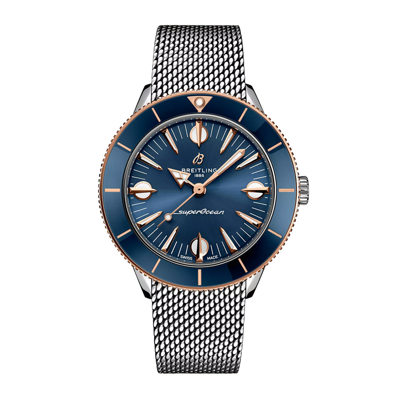 breitling superocean rose gold