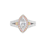 Engage Platinum & 1.01 GIA Marquis Diamond Solitaire Halo Ring-DSCTM0025