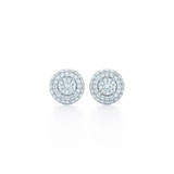 Kwiat 18K White Gold Sunburst Diamond Earrings-DEHF1846 Product Image