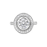 Engage 19KT White Gold & 1.50CT GIA Diamond Solitaire Halo Engagement Ring-DSCRD0438