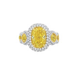 JB Star Collection Platinum  Yellow & White Diamond Engagement Ring-DSCTO0141 Product Image
