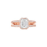 Engage By Hyde Park 18KT Rose Gold & 1.2 CT GIA Diamond Double Band Pave Engagement Ring-DCCT2324 Product Image