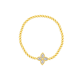 Roberto Coin 18K White and Yellow Gold Diamond Flower Bracelet-25097