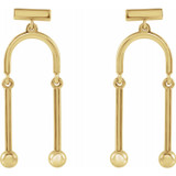 Hyde Park Collection 14K Yellow Gold Mobile Earrings-26040