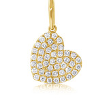 Hyde Park 14KT Yellow Gold Pave Heart Charm-26270