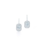 Kwiat  Ashoka Bezel Set Silhouette Diamond Earrings, 0.40 Carats Each Center Diamond Product Image