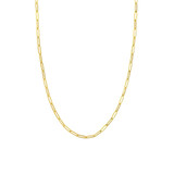 Hyde Park Collection Hollow Paperclip Necklace-26422