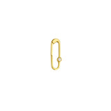 Hyde Park 14KT Yellow Gold Diamond Bezel Paperclip Charm-26826