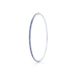 Kwiat 18K White Gold Blue Sapphire Bangle Bracelet-33123