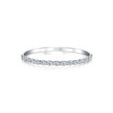 Hyde Park Collection 18K White Gold East West Oval Diamond Bangle-34609 Product Image
