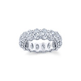 Hyde Park Collection Platinum Oval Eternity Band-34591 Product Image
