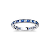 PLAT DIAMOND AND SAPPHIRE BAND-36450 Product Image