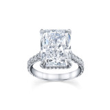 Hyde Park Collection Platinum Radiant Diamond Engagement Ring-39387 Product Image