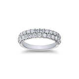 Hyde Park Collection 18K White Gold 2 Row Diamond Band-41684
