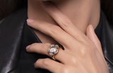 Pasquale Bruni 18K Rose Gold Rock Crystal and Diamond Bon Ton Ring-42362 Product Image