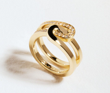 Dinh Van 18K Yellow Gold Maillon Star Diamond Ring-43079