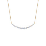 Hyde Park Collection 18K Yellow Gold Diamond Bar Necklace-37473 Product Image
