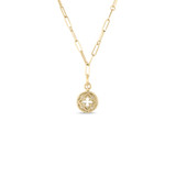 Roberto Coin 18K Yellow Gold Venetian Princess Small Diamond Medallion Necklace-51410