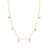 Hyde Park Collection 18K Yellow Gold Diamond Charm Necklace-44005 Product Image