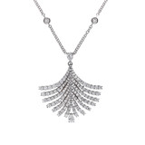 Hyde Park Collection 18K White Gold Diamond Necklace-44567 Product Image