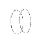 Mattia Cielo 18K White Gold Diamond Hoop Earrings-53164