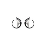 Nikos Koulis 18K White Gold Oui Diamond Hoop Earrings-57884 Product Image