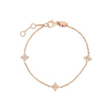 Roberto Coin 18K Rose Gold Love By The Inch 3 Station Flower Bracelet-57347 Product Image