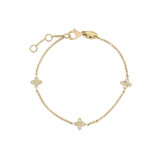 Roberto Coin 18K Yellow Gold Love By The Inch 3 Station Flower Bracelet-57355 Product Image