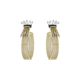 Nikos Koulis 18K White and Yellow Gold Together Diamond Earrings-57886