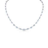 Hyde Park Collection 18K White Gold Emerald Diamond Necklace-49136 Product Image