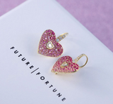 Future Fortune 18K Yellow Gold Luck N Love Earrings-55962 Product Image