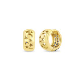 Future Fortune 18K Yellow Gold  Euphoria Blue Sapphire & Diamond Huggie Earrings-55978 Product Image