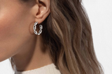 Messika 18K White Gold Move Link Diamond Hoop Earrings-56318 Product Image