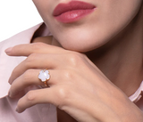 Pasquale Bruni 18K Rose Gold White Agate Petit Joli Ring-57224 Product Image