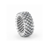 Serafino Consoli 18K White Gold Diamond 5-Row Multi Size Ring-56560 Product Image